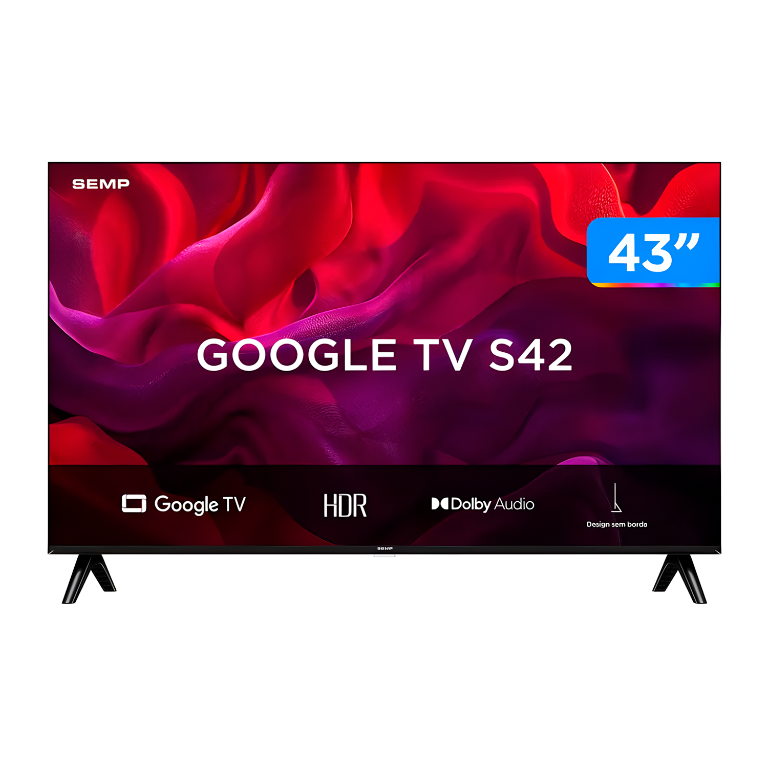 Smart Tv Semp 43S42 43” Led FHD Google Tv Dolby Audio 60Hz Smart Tv Semp 43S42 43” Led FHD Google Tv Dolby Audio 60Hz